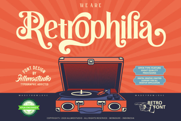 Retrophilia: A Playfully Nostalgic Display Font for Real Branding