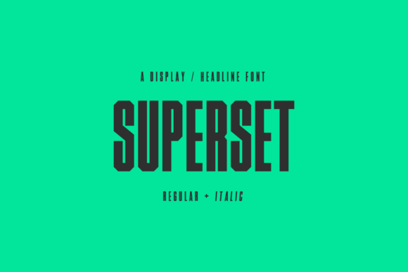 Superset: A Bold Display Font